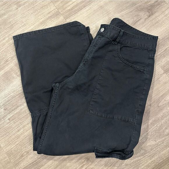 Zara Black Cargo Lightweight High Waisted Trouser Pants - Picture 3 of 5